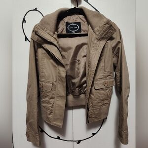 Tan Hooded Jacket